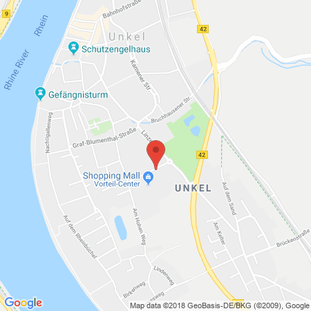 Standort der Autogas Tankstelle: Vorteil Center Carl Knauber GmbH & Co. in 53572, Unkel / Rhein