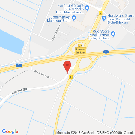 Position der Autogas-Tankstelle: HEM-Tankstelle in 28816, Stuhr