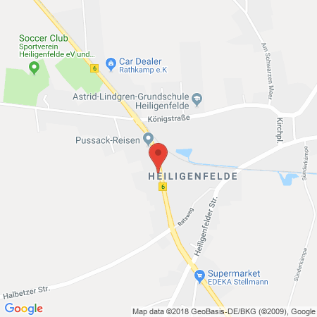 Position der Autogas-Tankstelle: Raiffeisen-Tankstelle in 28857, Syke-Heiligenfelde