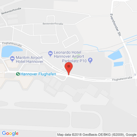 Position der Autogas-Tankstelle: M1 Tankstellen Hannover Airport in 30855, Langenhagen
