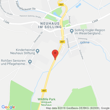 Position der Autogas-Tankstelle: AVIA Tankstelle Binnewies in 37603, Holzminden-Neuhaus