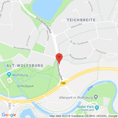 Position der Autogas-Tankstelle: Star Tankstelle in 38448, Wolfsburg
