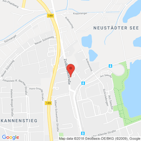 Position der Autogas-Tankstelle: Aral Tankstelle Marko Knoblauch in 39126, Magdeburg