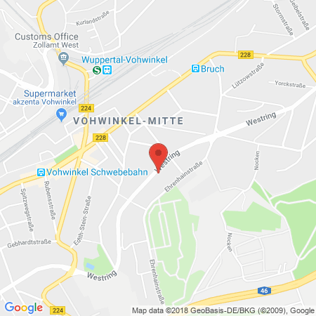 Position der Autogas-Tankstelle: Aral Tankstelle in 42329, Wuppertal