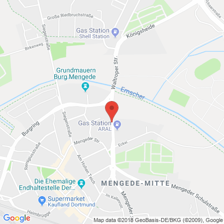 Position der Autogas-Tankstelle: Autoservice Borgmann in 44359, Dortmund-Mengede