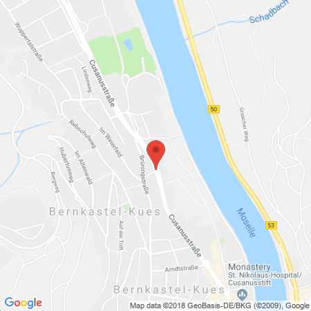 Standort der Autogas Tankstelle: bft Tankstelle Mercator GmbH in 54470, Bernkastel-Kues