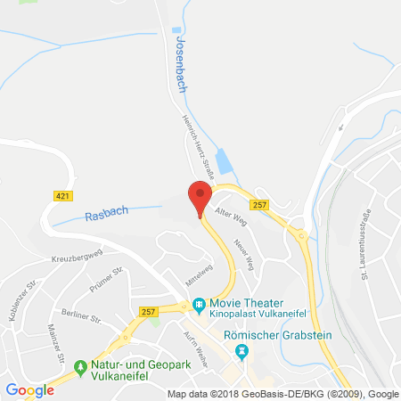 Position der Autogas-Tankstelle: Autogas Rheinbach (Tankautomat) in 54550, Daun