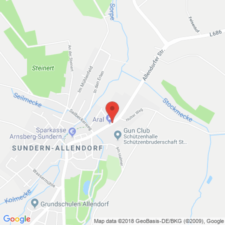 Standort der Autogas Tankstelle: F.K. und Th. Schulte OHG (an der Aral-TS) in 59846, Sundern-Allendorf