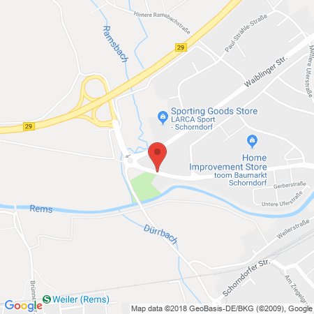 Standort der Autogas Tankstelle: TOTAL Station in 73614, Schorndorf