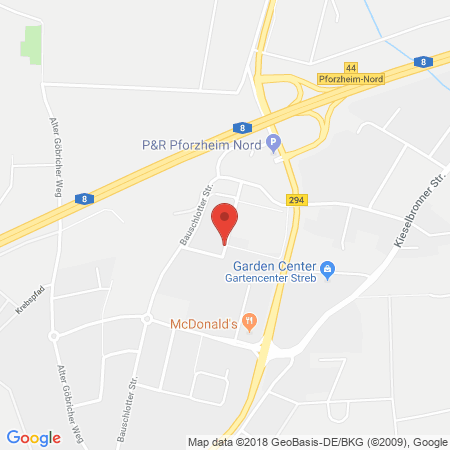 Position der Autogas-Tankstelle: Autozentrum Walter in 75177, Pforzheim