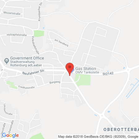 Position der Autogas-Tankstelle: OMV Station in 84056, Rottenburg