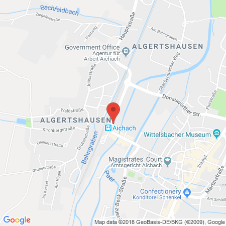 Position der Autogas-Tankstelle: Georg Reitberger Mineralöle Aichach in 86551, Aichach