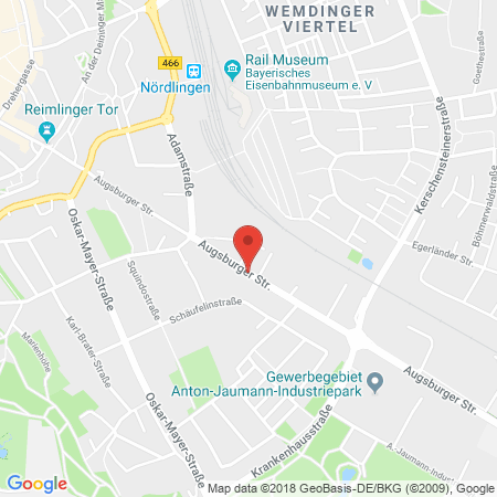 Position der Autogas-Tankstelle: OMV Tankstelle in 86720, Nördlingen