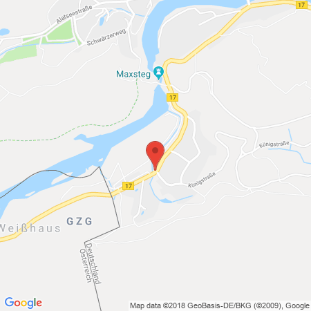 Standort der Autogas Tankstelle: Grenztankstelle Auto Osterried in 87629, Füssen