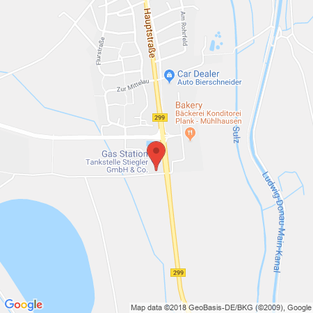 Standort der Autogas Tankstelle: Tankstelle Stiegler in 92360, Mühlhausen
