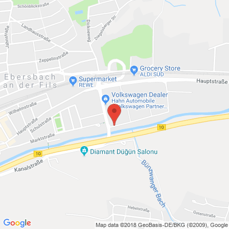 Standort der Autogas Tankstelle: AC - Service & Handel in 73061, Ebersbach