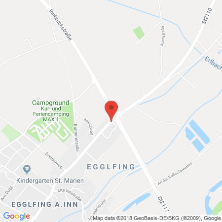 Position der Autogas-Tankstelle: Benzin Kontor in 94072, Bad Füssing-Egglfing