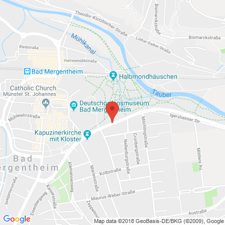 Standort der Autogas Tankstelle: OMV Tankstelle in 97980, Bad Mergentheim