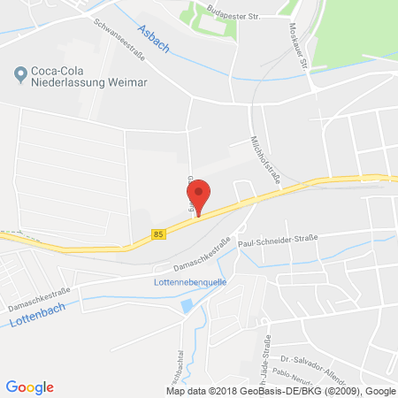 Standort der Autogas Tankstelle: BFT Tankstelle / KP Petrol GmbH in 99427, Weimar