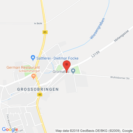 Position der Autogas-Tankstelle: Gromatec GmbH in 99439, Großobringen