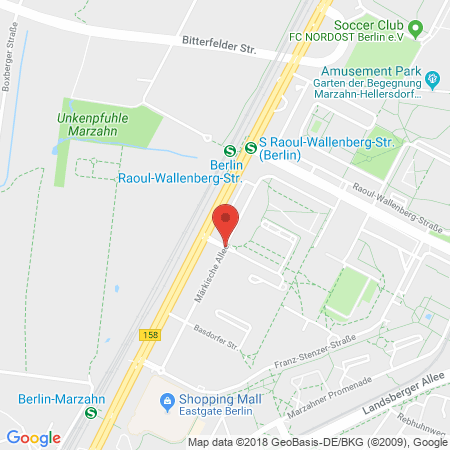 Position der Autogas-Tankstelle: Aral Tankstelle in 12679, Berlin-Marzahn