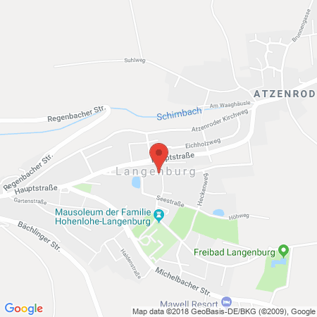 Position der Autogas-Tankstelle: Friedrich Rath GmbH & Co. KG in 74595, Langenburg