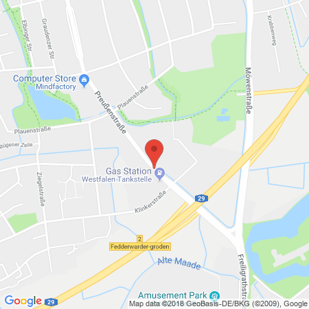 Standort der Autogas Tankstelle: Westfalen Tankstelle in 26388, Wilhelmshaven