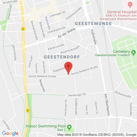 Position der Autogas-Tankstelle: Q1 Tankstelle U. Wilshusen in 27570, Bremerhaven