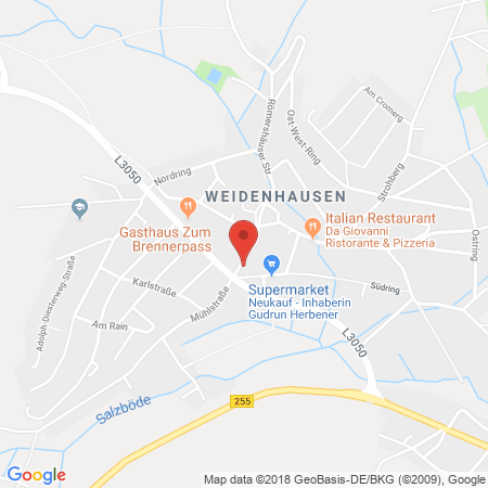 Position der Autogas-Tankstelle: Autohaus Herrmann / Autogastankstelle in 35075, Gladenbach-Weidenhausen