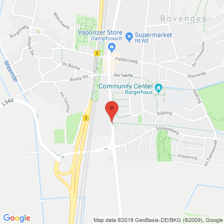 Position der Autogas-Tankstelle: Aral Tankstelle in 37120, Bovenden