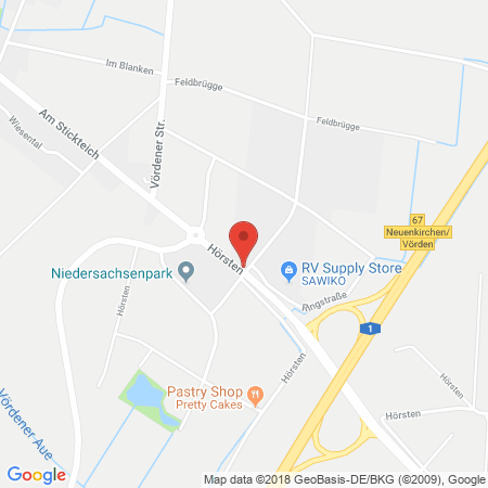 Position der Autogas-Tankstelle: LPG-Tanke-A1-67.de (Tankautomat) in 49434, Neuenkirchen-Vörden