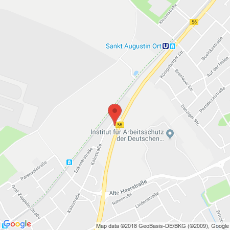 Position der Autogas-Tankstelle: Heinrich Ludwig GmbH (Tankautomat) in 53757, St. Augustin-Hangelar