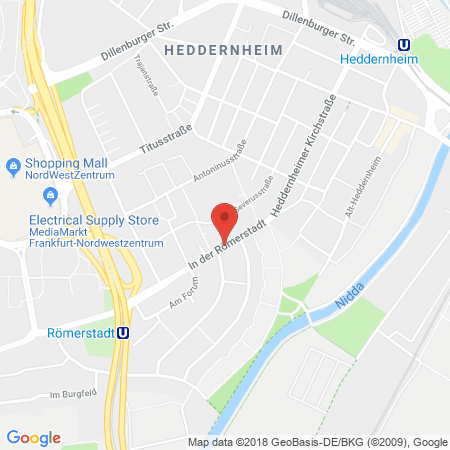 Standort der Autogas Tankstelle: BFT -Tankstelle in 60439, Frankfurt-Heddernheim