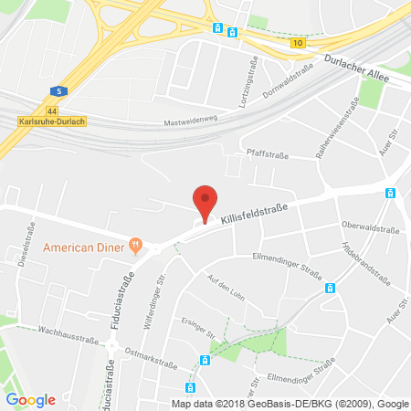 Standort der Autogas Tankstelle: Agip Service Station in 76227, Karlsruhe