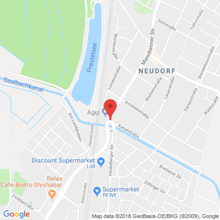 Standort der Autogas Tankstelle: Agip Service-Station in 76676, Graben-Neudorf