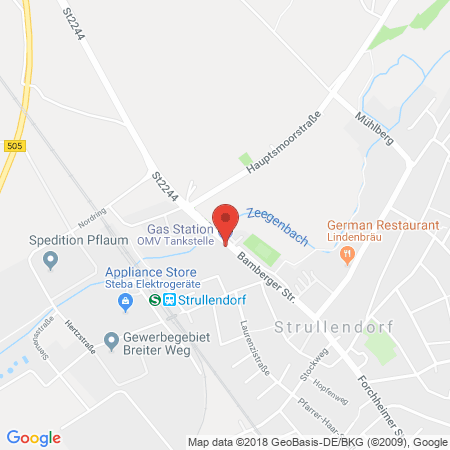Position der Autogas-Tankstelle: OMV Station in 96129, Strullendorf