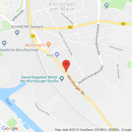 Standort der Autogas Tankstelle: Müller - quality gas in 97753, Karlstadt