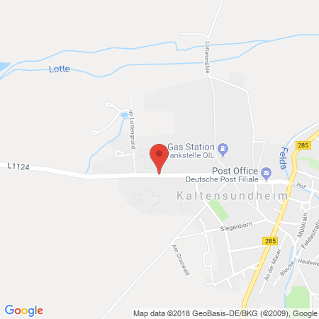 Position der Autogas-Tankstelle: OIL! Tankstelle in 98634, Kaltensundheim