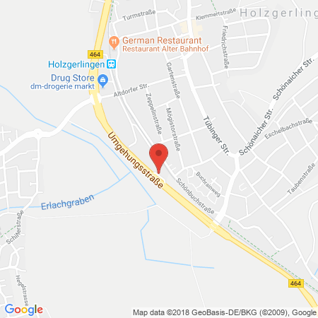 Position der Autogas-Tankstelle: JET Tankstelle Holzgerlingen in 71088, Holzgerlingen