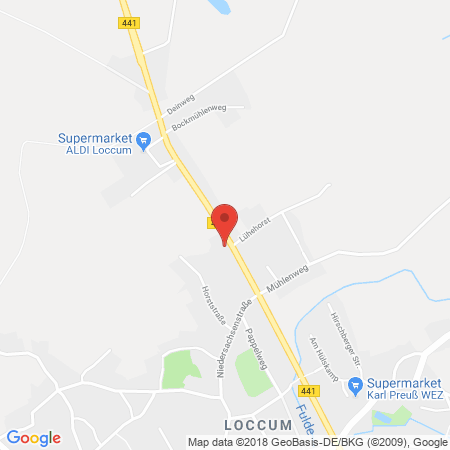 Position der Autogas-Tankstelle: Raiffeisen Agil e.G. (Tankautomat) in 31547, Rehburg-Loccum