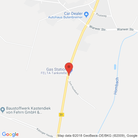 Standort der Autogas Tankstelle: FELTA Tankstelle in 28816, Fahrenhorst