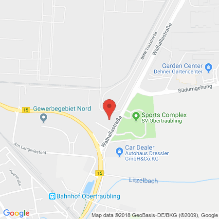 Position der Autogas-Tankstelle: Agip Tankstelle in 93083, Obertraubling