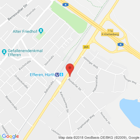 Position der Autogas-Tankstelle: Autogas-Vertrieb-Bonn GmbH in 50354, Hürth