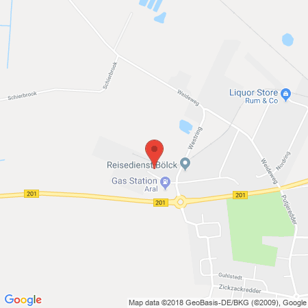 Position der Autogas-Tankstelle: Aral Tankstelle Pahl Tankstellenbetriebs GmbH in 24850, Schuby