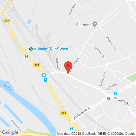 Position der Autogas-Tankstelle: Eller-Montan-Station in 45473, Mülheim an der Ruhr