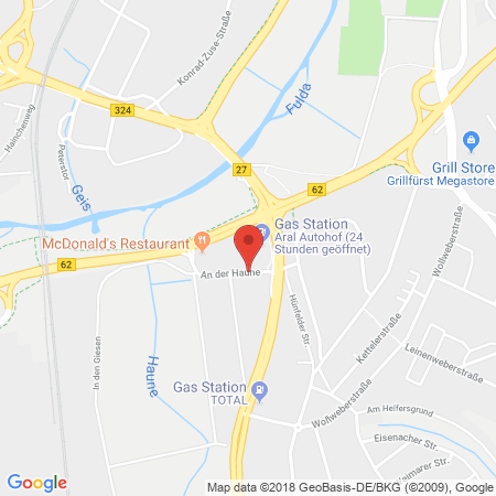 Standort der Autogas Tankstelle: Autohof Bad Hersfeld in 36251, Bad Hersfeld