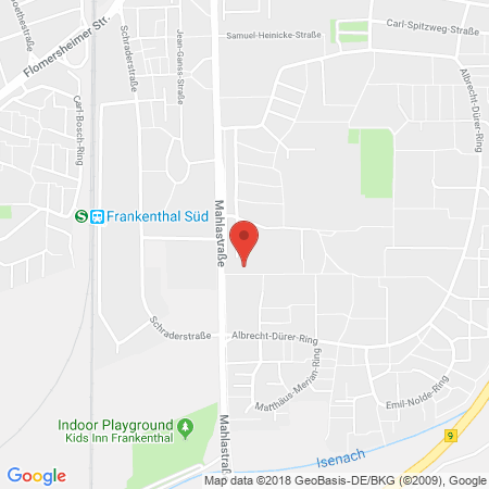 Position der Autogas-Tankstelle: JET Tankstelle in 67227, Frankenthal