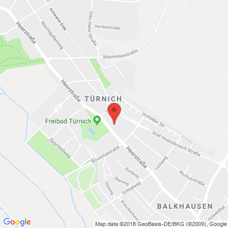 Position der Autogas-Tankstelle: ESSO Station Gassmann in 50169, Kerpen