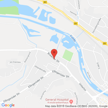 Position der Autogas-Tankstelle: Tankstelle Horst Tost in 36199, Rotenburg A. D. Fulda