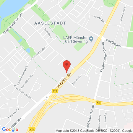 Position der Autogas-Tankstelle: Shell Tankstelle WS Tankstellenbetriebs-GmbH in 48163, Münster
